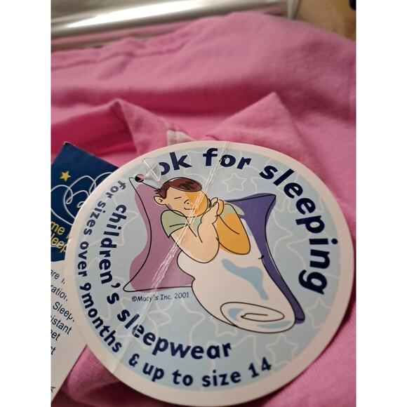 We Ware Cute Girls Size 10 Pajama Top Pink And Tye Dyed Flame Resistant - Picture 4 of 8